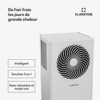 Klimaanlage mobil KLARSTEIN Aero Ring 9K Mobile Smart Klimaanlage 9000 BTU für max. 31 m² mit Sprachsteuerung Weiß
