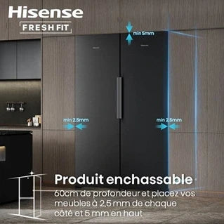 Hisense FT3K310SAIE FreshFit stainless steel upright freezer
