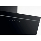 Hotte Whirlpool AKR62FLTK avec filtre et commandes visibles, accessoires pour cuisine moderne en acier inoxydable.