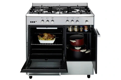 Airlux AA9PCGIX2 Butamax Range Cooker - Butanette 90cm Gas Black Stainless Steel