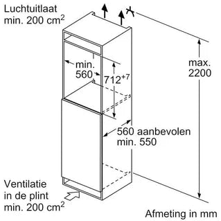 Bosch Serie | 6 GIV11AFE0 – freezer – upright – built-in – width: 55.8 cm – depth: 54.5 cm – height: 71.2 cm – 72 litres – class E