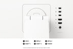 Écran LG 32U889SA-W, moniteur smart 32 pouces UHD 4K IPS avec support inclinable et batterie intégrée, vue de face.
