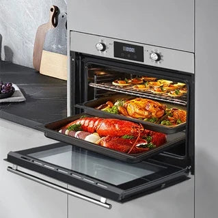 Horno empotrado Linarie Horno empotrado esmalte liso LABO73MX2 73 litros Multifunción 2 bandejas color cristal negro-Inox