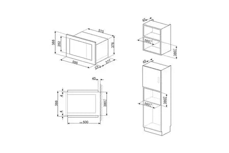Microondas combinado Smeg FMI625CN