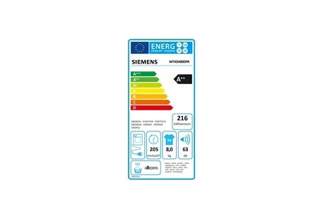 Siemens condenser 60cm 8kg white WT43H00DFR heat pump tumble dryer