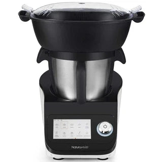 Naturamix multifunctional food processor with built-in scale and touchscreen + extra bowl included, food processor + bowl