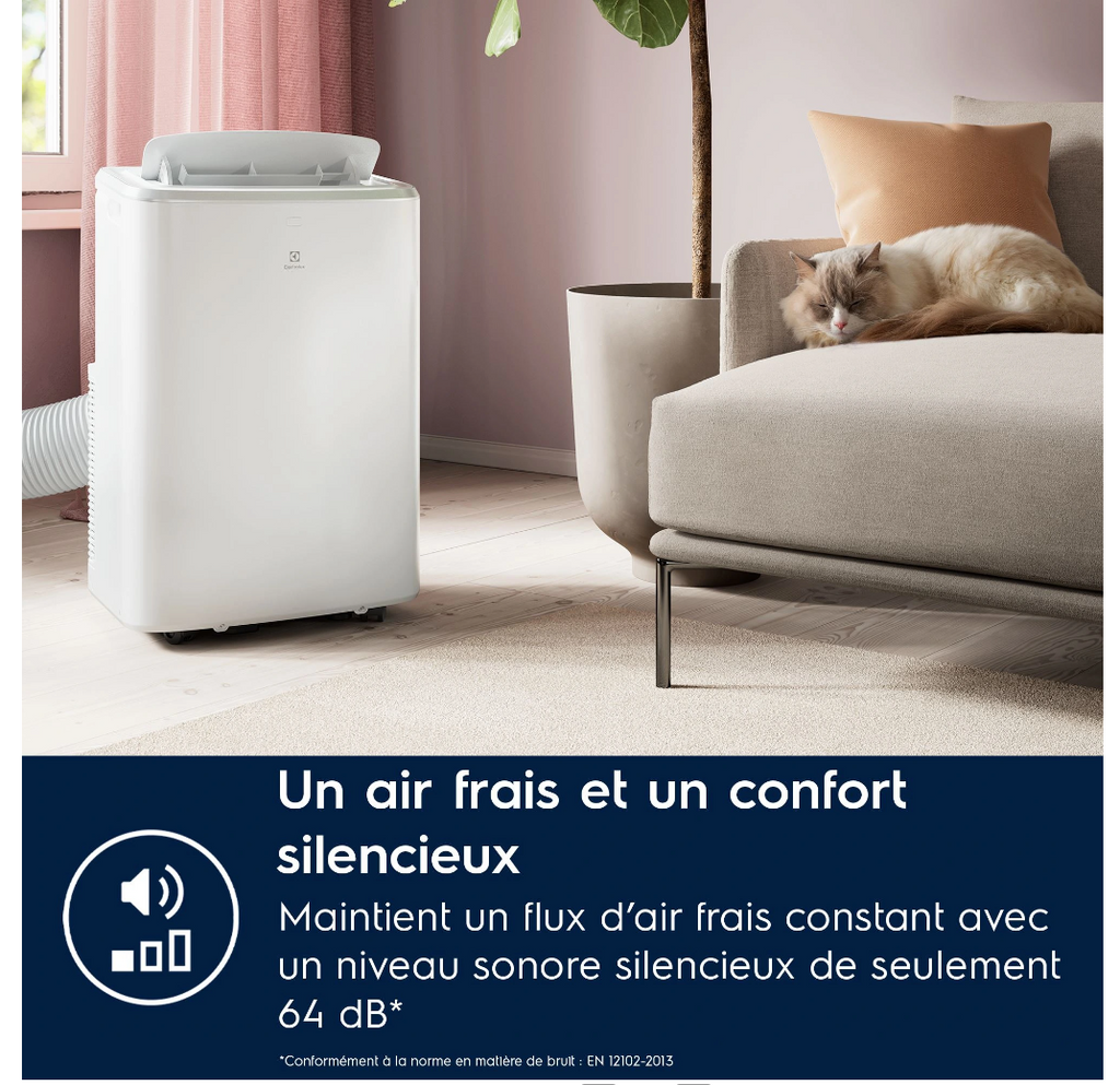 Mobiele Omkeerbare Airconditioner Electrolux EXP38U340HW Comfort 600 – 2600 W, Klasse A, R290, Connected