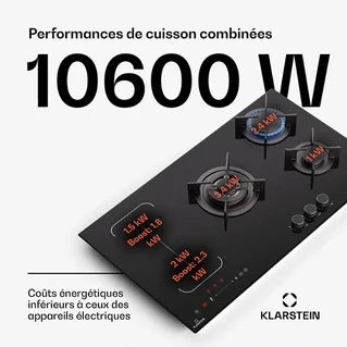 KLARSTEIN MultiChef induction hob, induction and gas cooktop, 5 zones