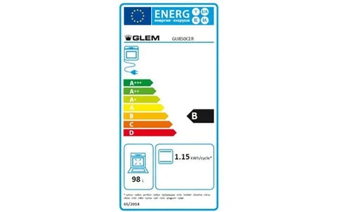 Cocina Glem Cocina a gas GU850CER negro