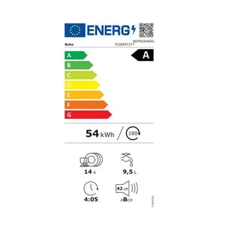 Beko 60 cm 14-place-setting 42 dB grey freestanding dishwasher BDFN26460G