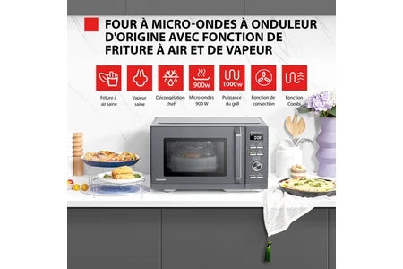 Toshiba Combination microwave Freestanding combination microwave - 900W+Grill 1000 W+Convection 2100W - Air fryer - 7-in-1 Air Fry Combo - 26L - Morandi grey