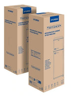 Hyundai RETRO refrigerator - 208L refrigerator, 48L freezer, static cooling