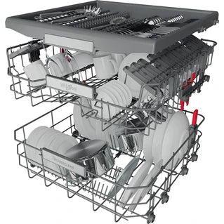 Whirlpool W0BD851AX Vollintegrierbarer Geschirrspüler Silber
