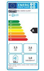 Climatiseur Mobile De'Longhi Pinguino PACEM90 Silent – 9800 BTU, Classe A, R290, Silencieux 63 dB
