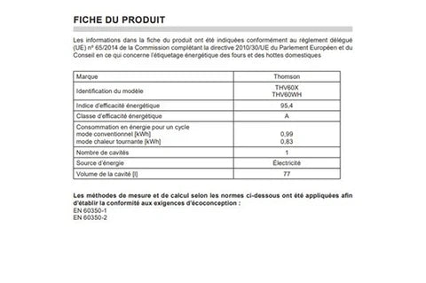 Thomson THV60X ceramic cooker