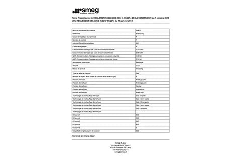 Smeg Standherd BG91CTX2