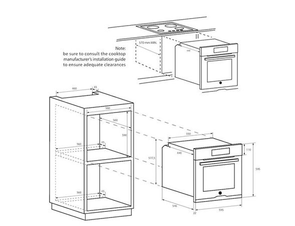 Rosieres R FC3O5879PNI built-in oven