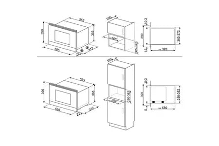 Smeg Combination microwave MP722PO