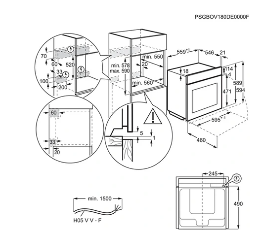 Einbau-Backofen Aeg OA5PB50SAB