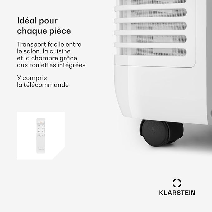 Klarstein Mobiele Airconditioner 12000 BTU – Klasse A+, R290, SEER 13, Stil 63 dB