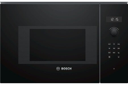 Microondas + Grill Bosch Serie | 6 BFL524MB0 - Horno microondas monofunción - encastrable - 20 litros - 800 W - negro