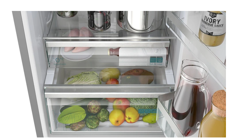 Siemens KG39NAIAU iQ500 bottom-freezer refrigerator, Silver
