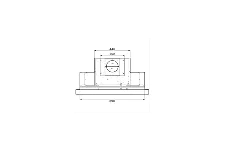 Campana extractora decorativa de pared Roblin decorativa inclinada acero inoxidable cristal de 80cm de ancho