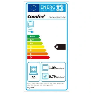 Horno empotrado Comfee Horno empotrado multifunción negro de 72 L CBO65P80E0-BK
