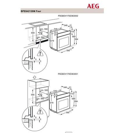 Horno empotrable Aeg BPE642120M