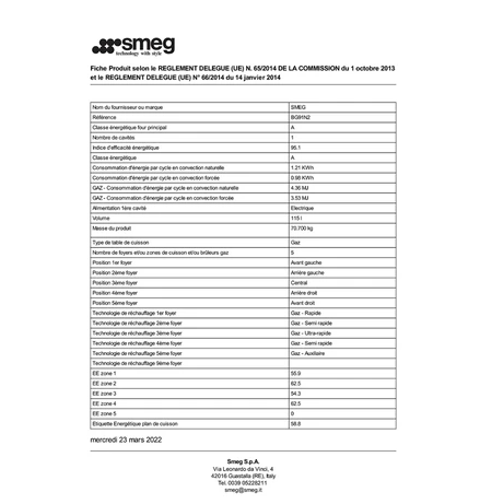 Smeg BG91N2 range cooker