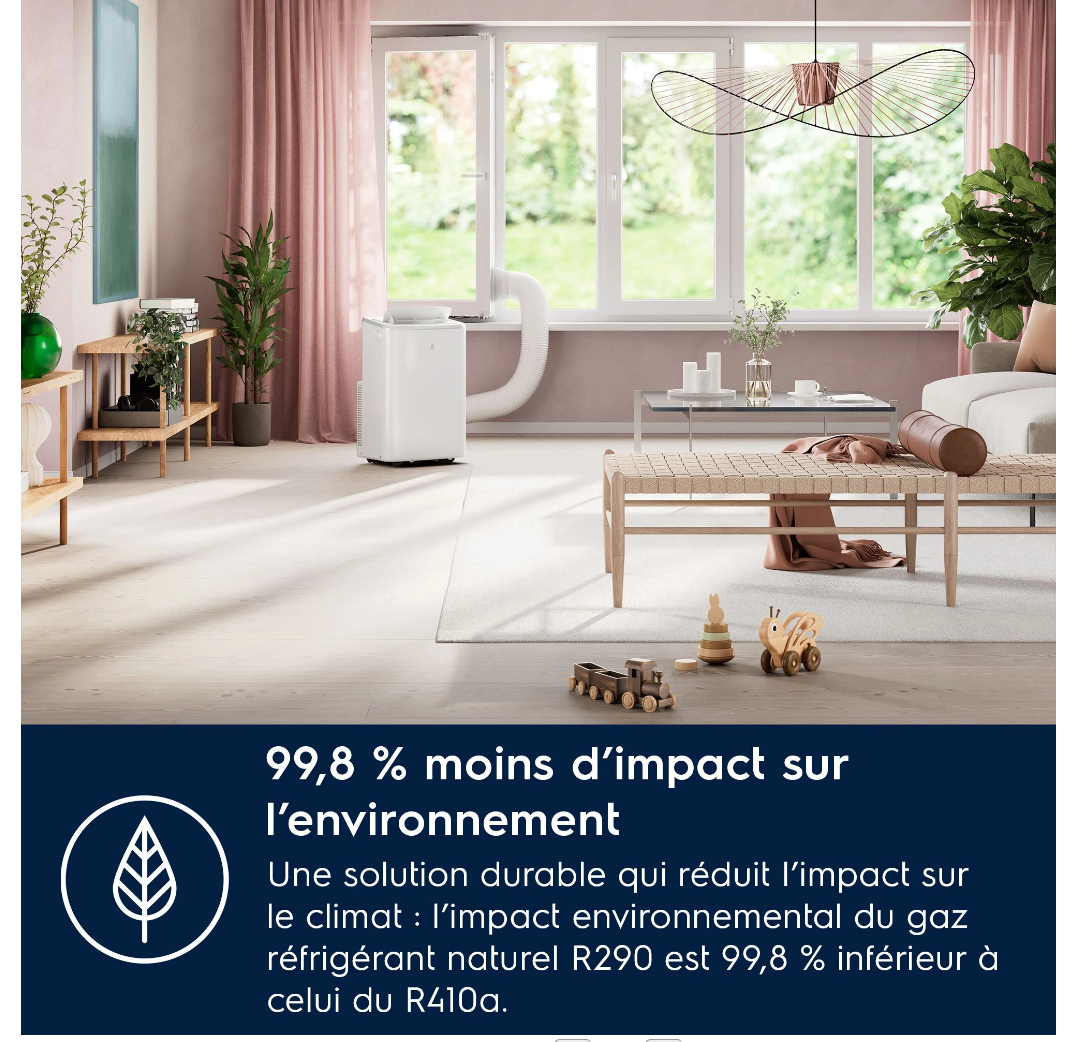 Mobiele Omkeerbare Airconditioner Electrolux EXP38U340HW Comfort 600 – 2600 W, Klasse A, R290, Connected
