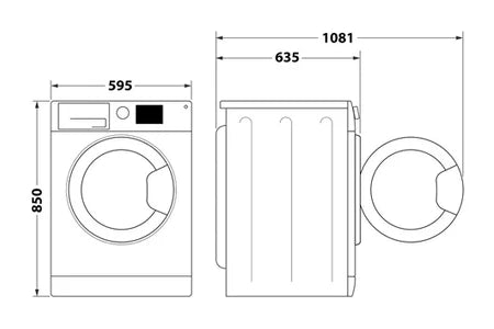 Frontlader-Waschmaschine Whirlpool FFBD11489BVFR Weiß