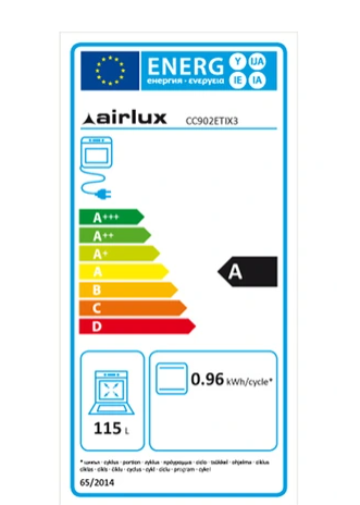 Airlux Standherd 90cm Edelstahl - CC902ETIX3