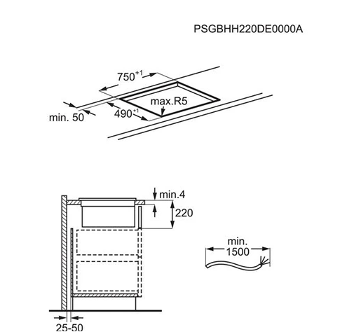 Hob with integrated extractor Aeg CCE84543CB + INTEGRATED EXTRACTOR