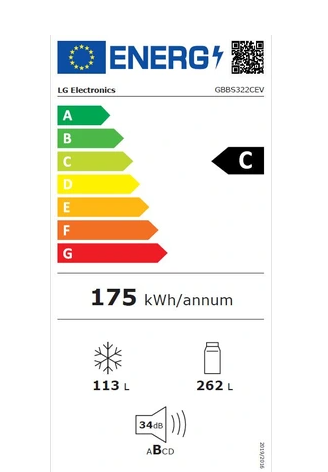 Frigorífico Combi Lg GBBS322CEV
