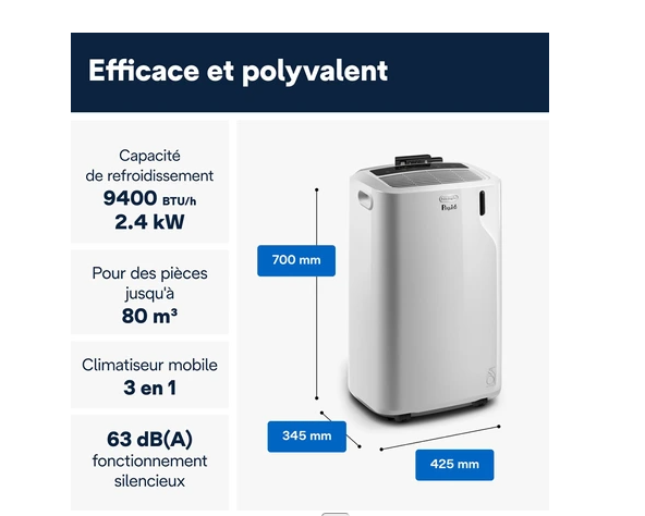 De'Longhi mobiles Klimagerät PAC EM82K.1