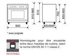 Cocina de gas Airlux CC902GTBK3 - 90CM GAS NEGRO
