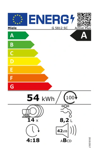 Miele Stand-Geschirrspüler G 5812 SC Weiß