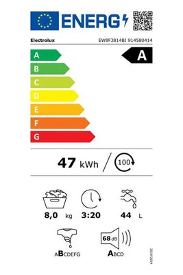 Electrolux EW8F3814BI - BUILT-IN 60CM front-loading washing machine