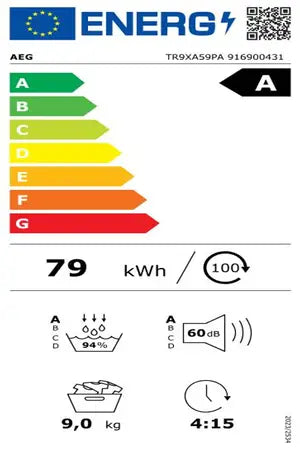 Wärmepumpentrockner Aeg TR9XA59PA