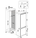 Kühl-Gefrierkombination unten Whirlpool SP408102FR – Einbaugerät 194 cm