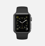 Montre connectée Smartwatch Mino 3600 avec écran tactile, affichage numérique et bracelet en silicone noir.