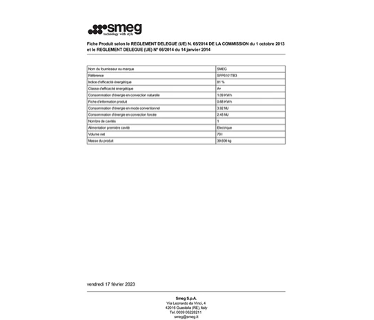 Smeg Einbaubackofen SFP6101TB3