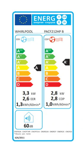 Whirlpool Mobile Klimaanlage PACF212HP B Schwarz