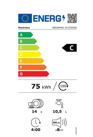 Electrolux EES28400L Einbaugeschirrspüler - EINBAUFÄHIG 60 CM
