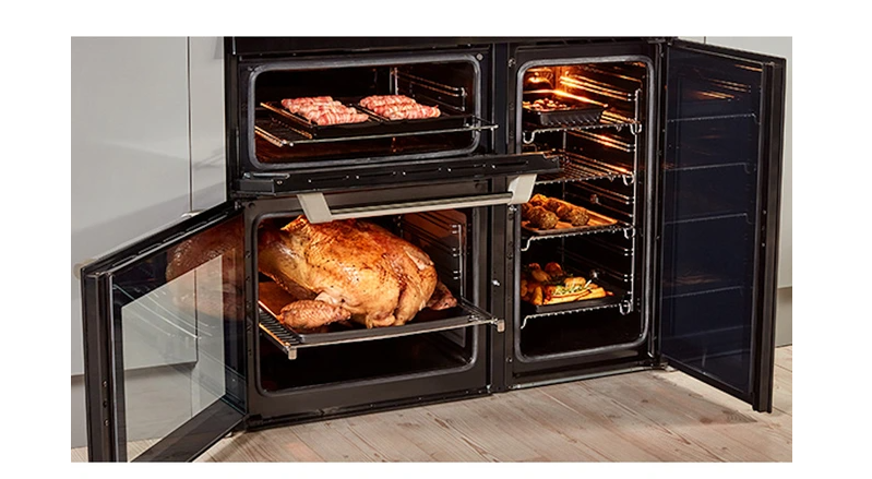 Leisure CUISINEMASTER PRO 100cm Gas- und Glaskeramik-Kochfeld, Schwarz - PR100F560K