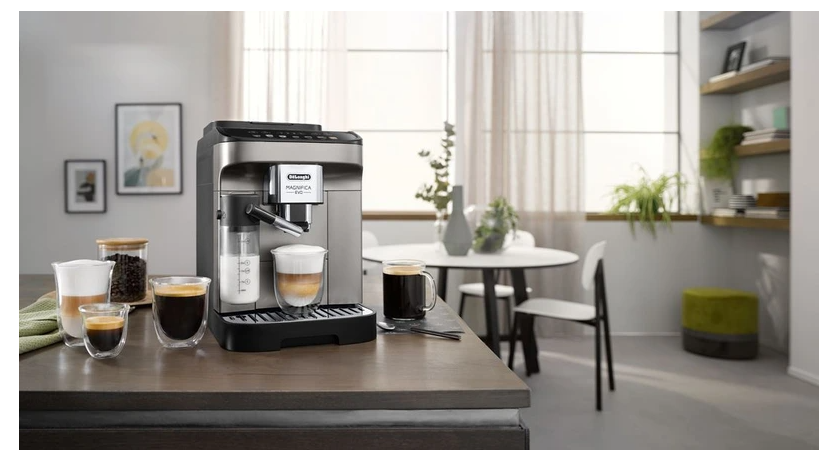 DeLonghi Kaffeemaschine mit Mahlwerk FEB2981.TB MAGNIFICA EVO LATTECREMA