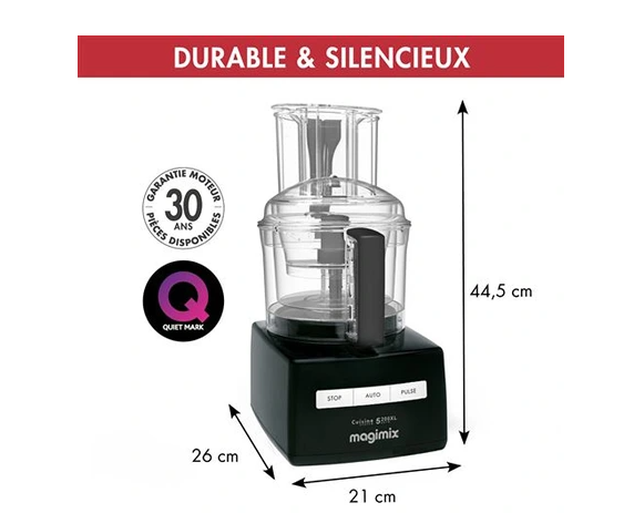 Magimix CS5200 XL 18584F multifunction food processor, 1100 W, Black