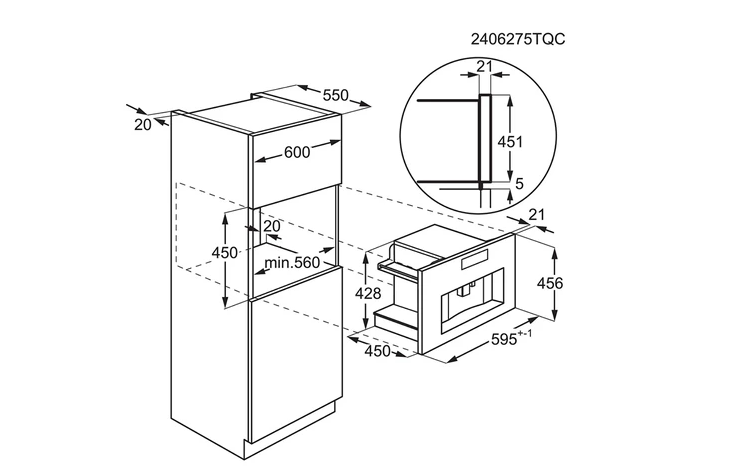 Built-in coffee machine Aeg NKC8N7T