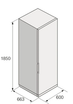 Asko R23841B Einzeltürkühlschrank Edelstahl Black Steel 185 cm